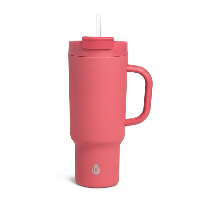 TAL Stainless Steel Hudson Tumbler with Straw 40 fl oz, Pink | Walmart (US)