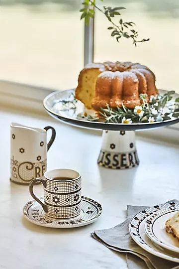 Bistro Tile Espresso Cup and Saucer | Anthropologie (US)