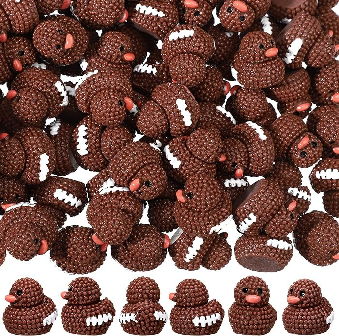 Realspring 50 Pcs Football Resin Ducks Mini Resin Ducks Bulk Micro Tiny Duck Figurines Models for... | Amazon (US)