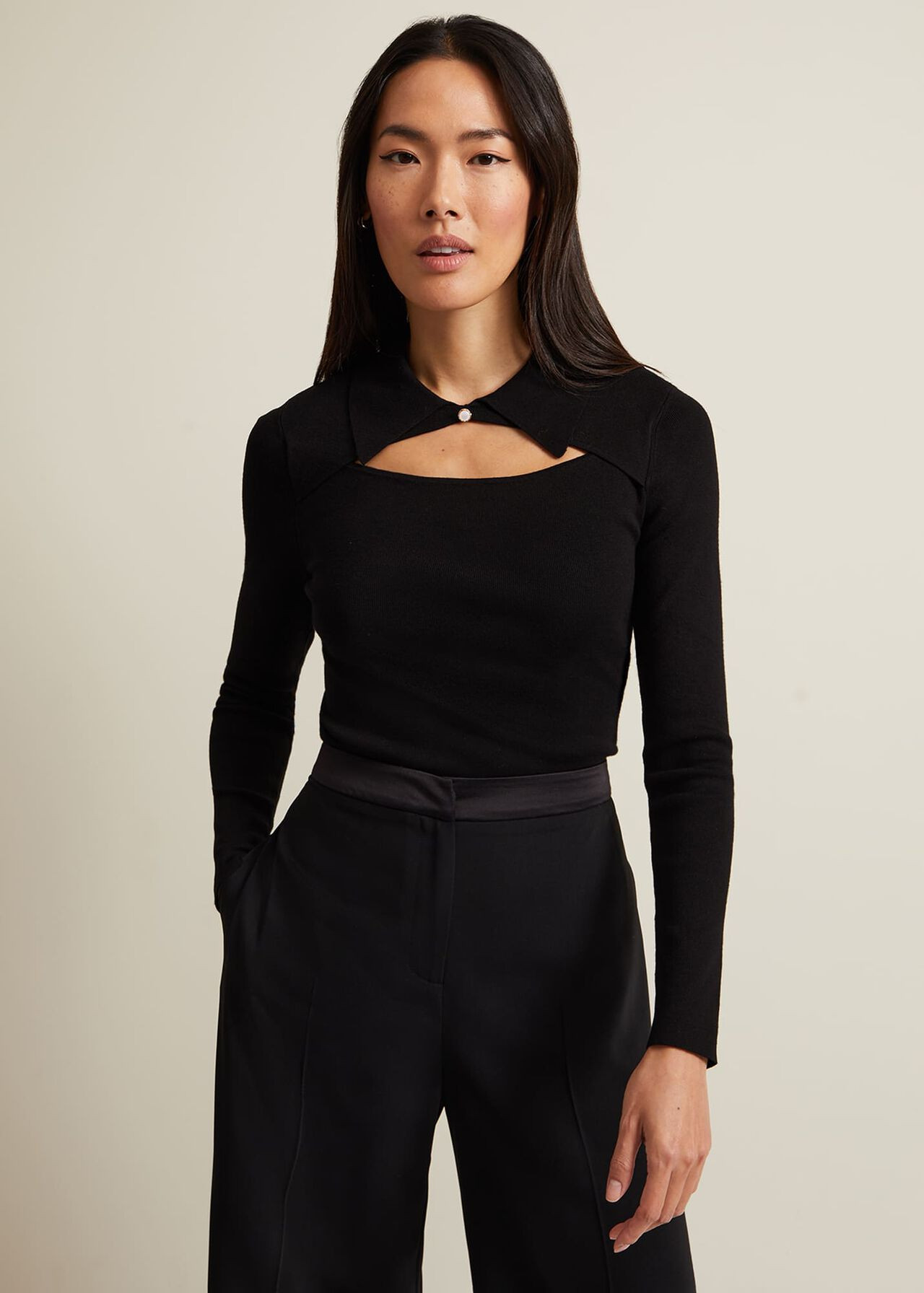 Becki Cut Out Collar Jumper | Phase Eight (UK)