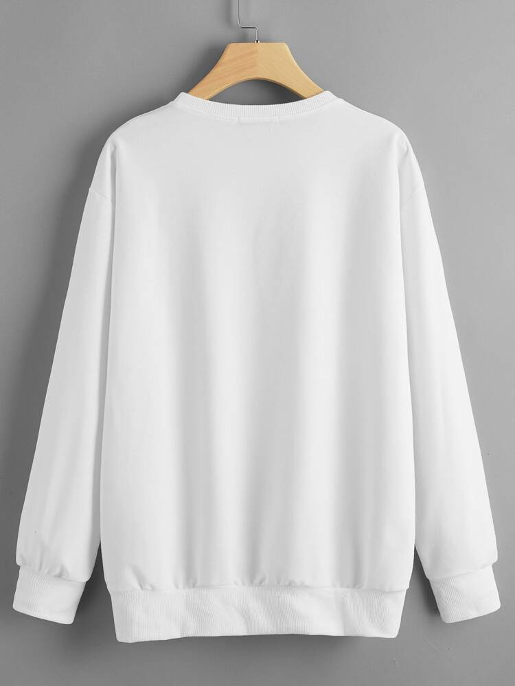 Drop Shoulder Letter Graphic Pullover | SHEIN