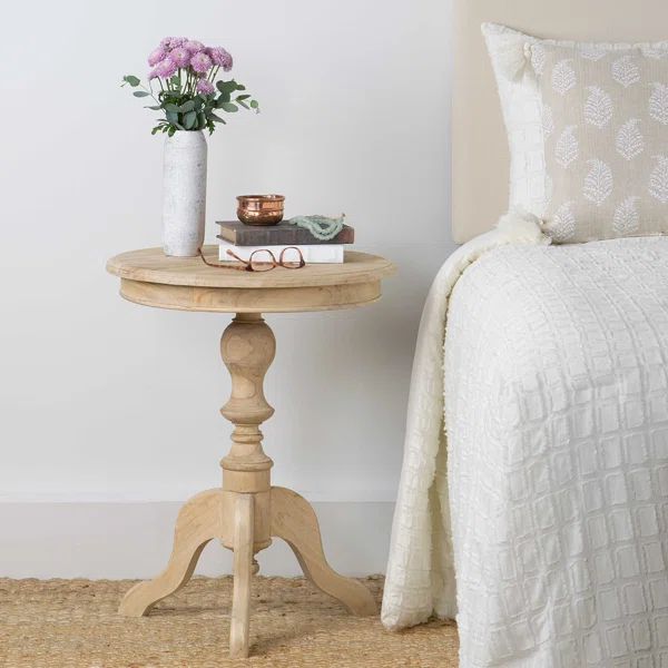 Hannelore Solid Wood Pedestal End Table | Wayfair North America