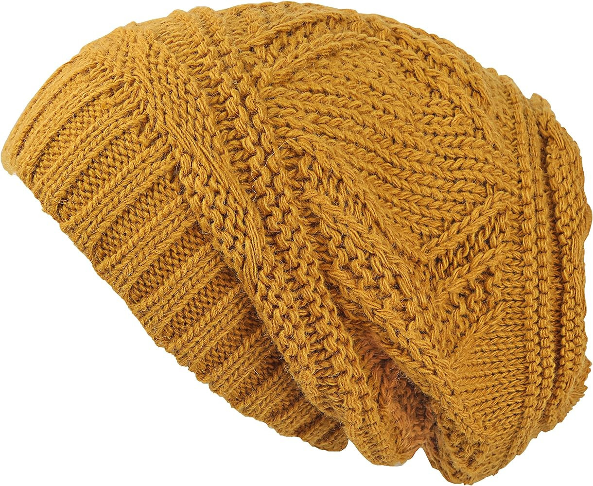 Lilax Knit Slouchy Oversized Soft Warm Winter Beanie Women Hat | Amazon (US)
