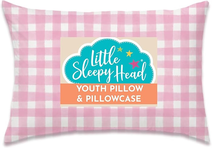 Little Sleepy Head Youth Pillow 16x22 with Hypoallergenic Cotton Pillow case Youth Pillows for Sl... | Amazon (US)