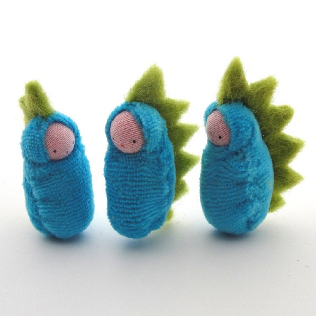 Baby Dragon Doll Waldorf Toy Nature Table Little Dinosaur Miniature Turquoise DBQ1 - Etsy | Etsy (US)
