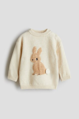 H & M - Motif-Detail Sweater - Beige | H&M (US + CA)