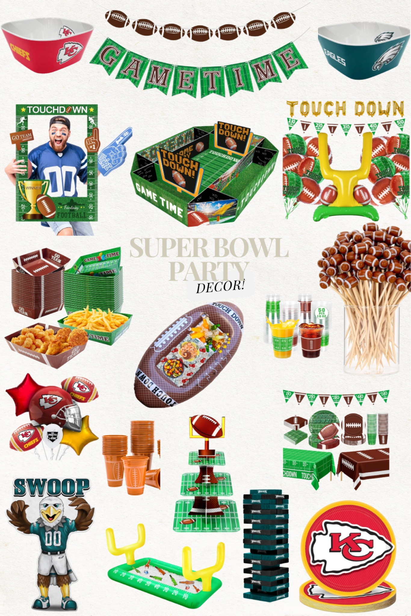 Get ready for Super Bowl Sunday with these decorations all in one place! 

#Superbowl #football #partydecor #superbowlpartydecor #footballparty #partydecor

#LTKHome #LTKParties #LTKSeasonal