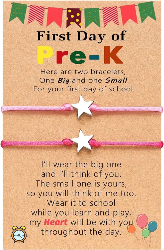 Amazon.com: First Day of Gift, Back to School Bracelet Mommy and Me First Day of Bracelet for Mom... | Amazon (US)