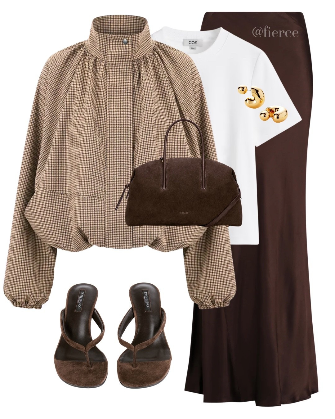 Checked plaid jacket chocolate brown suede heeled sandals brown satin skirt suede doctors bag

#LTKuk #LTKautumn #LTKeurope