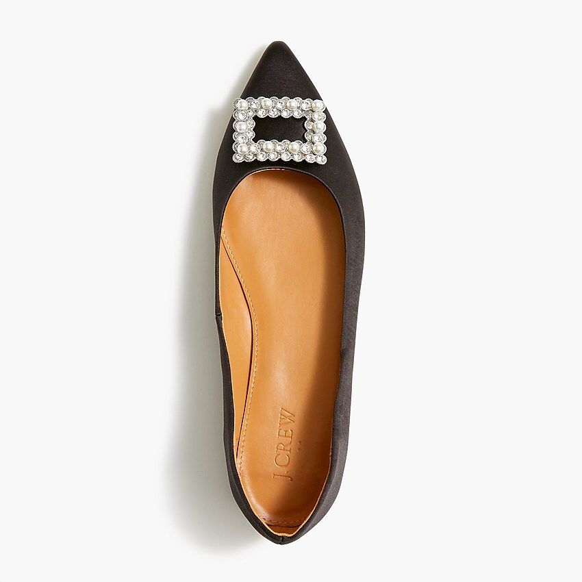 Pointy-toe flats with crystal buckle | J.Crew Factory