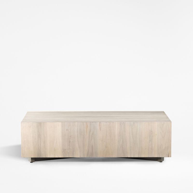 Dillon Ashen Walnut Rectangular Coffee Table | Crate & Barrel | Crate & Barrel