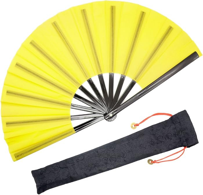 OMyTea Chinese Kung Fu Tai Chi Large Hand Folding Fan for Men/Women - with a Fabric Case for Prot... | Amazon (US)