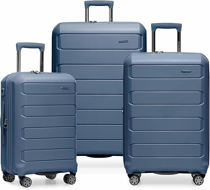 Traveler's Choice Pagosa Hardshell Expandable Luggage with Spinner Wheels, Slate Blue, 3-Piece Se... | Amazon (US)