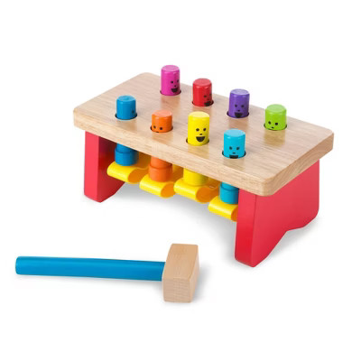 Melissa & Doug Deluxe Pounding Bench Wooden Toy With Mallet | Target