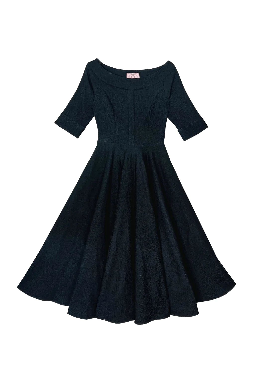 Mary Dress - Black Stretch Jacquard | Shop BURU