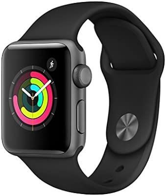 Apple Watch Series 3 (GPS, 38mm) - Space Gray Aluminium Case with Black Sport Band | Amazon (US)