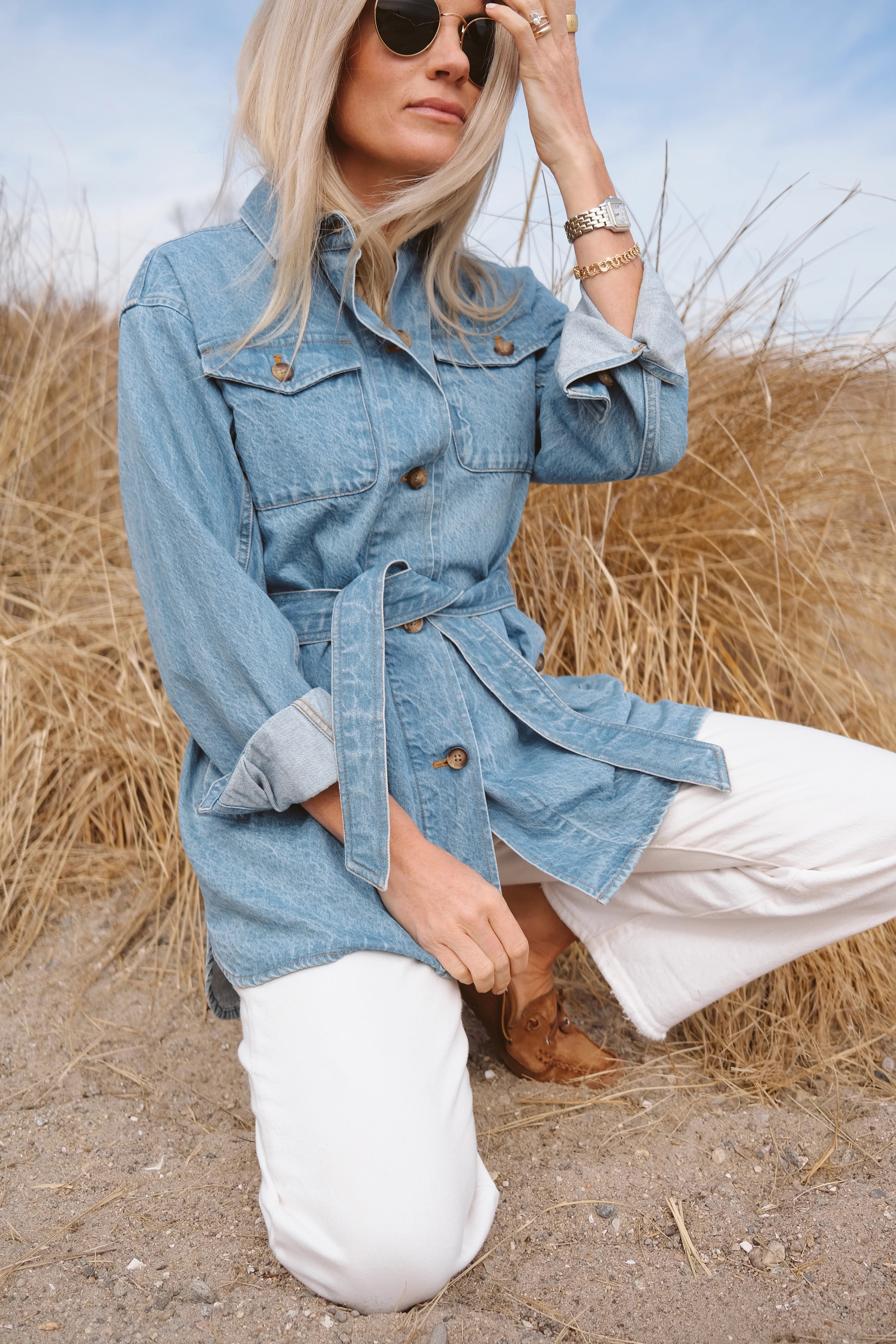 Denim Utility Jacket - Vintage Wash | Marea