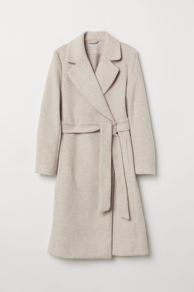 H & M - Wool-blend Coat - Beige | H&M (US + CA)