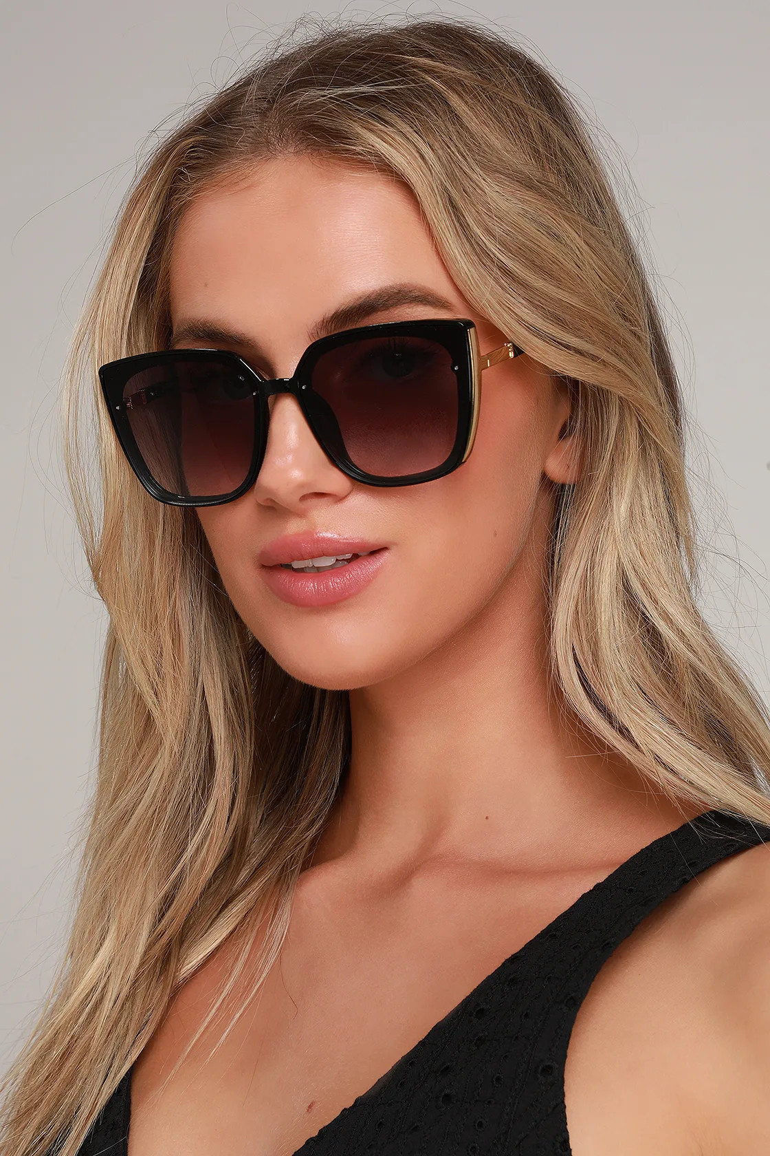 Face It Black Sunglasses | Lulus