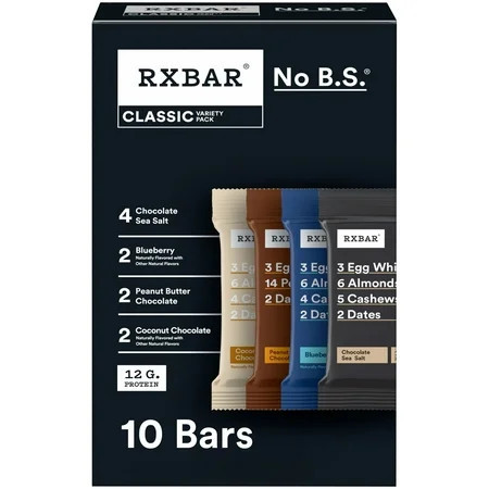 RXBAR Protein Bars, Variety Pack, 10 Count | Walmart (US)