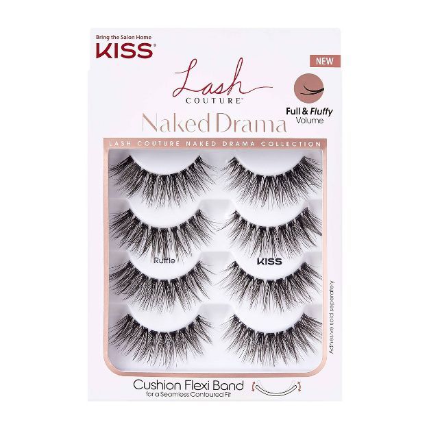 KISS Lash Couture Naked Drama Collection Fake Eyelashes - Ruffle - 4 Pairs | Target