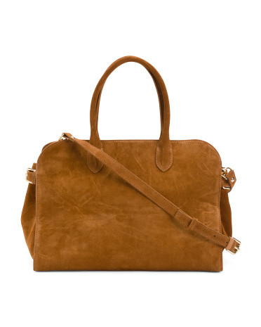 Made In Italy Suede Annalou Satchel | TJ Maxx