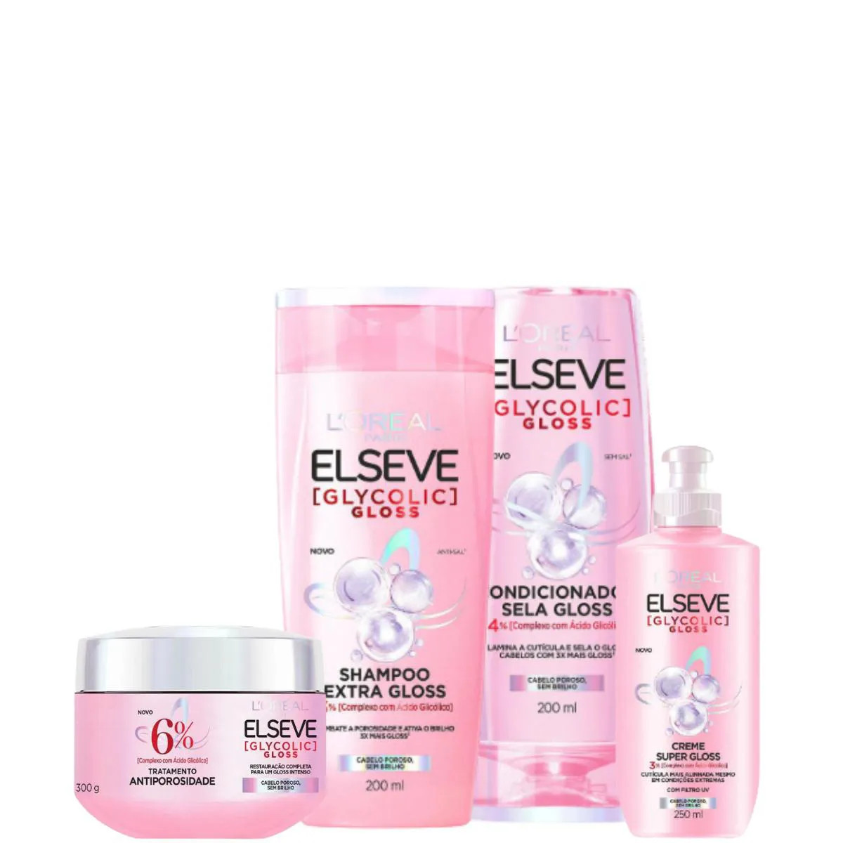 Kit Elseve Glycolic Gloss (4 Produtos) | DrogaRaia (BR)