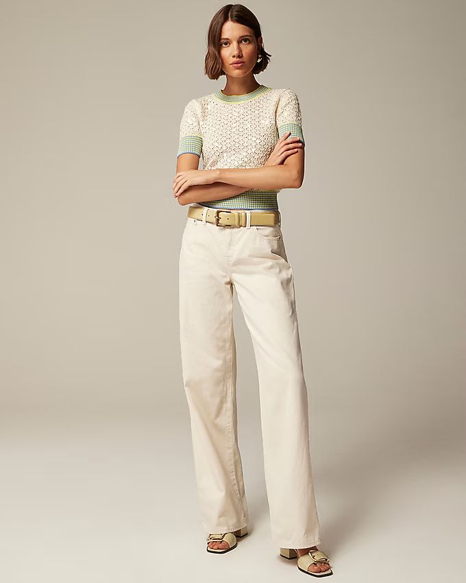 Lower-rise wide-leg jean in 1984 rigid | J. Crew US