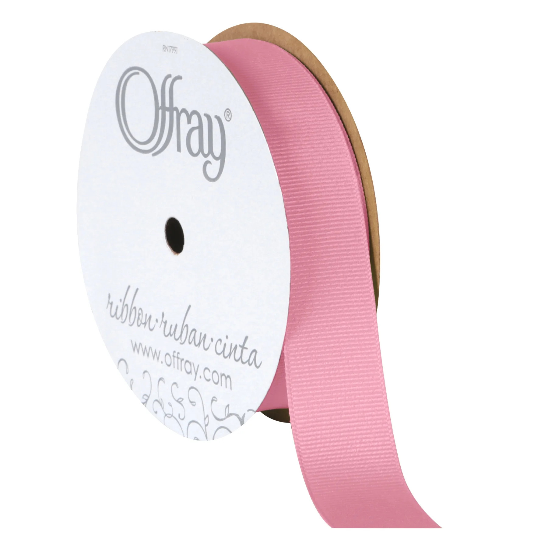 Offray Ribbon, Pink 7/8 inch Grosgrain Polyester Ribbon, 18 feet - Walmart.com | Walmart (US)