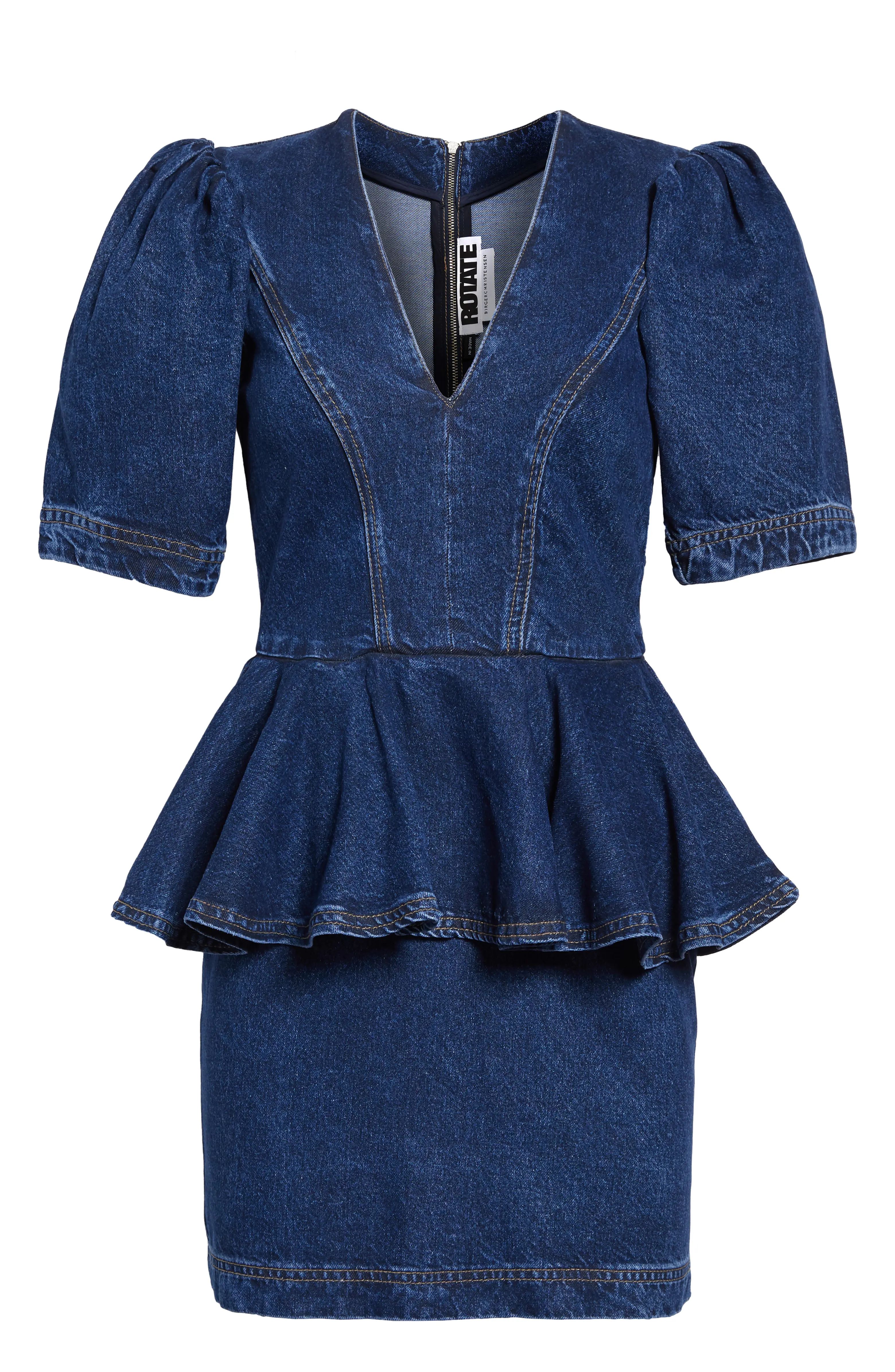 Mindy Peplum Denim Minidress | Nordstrom