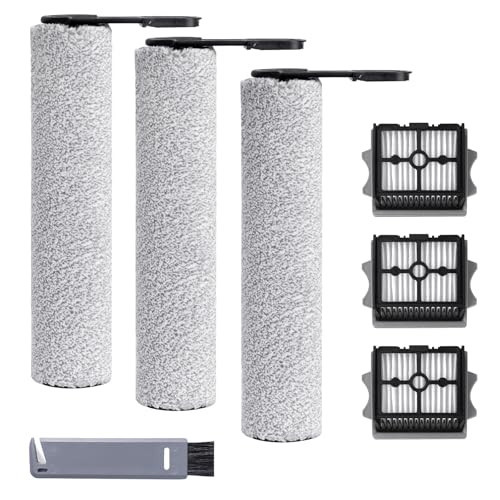 Roller Brush and Filter Replacement Compatible with Tineco Floor One Stretch S6 Cordless Vacuum Cleaner, Replacement Parts Include 3 Brush Rollers, 3 Filters | Amazon (US)