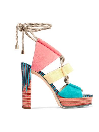 Halley color-block suede sandals | NET-A-PORTER (US)