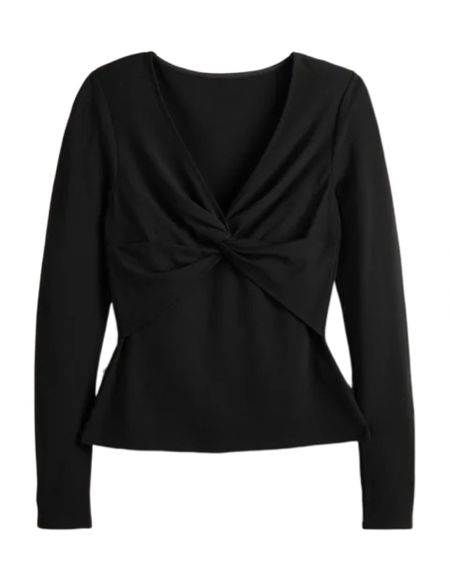 Black Boden ponte twist top. Long sleeve black top  

#LTKHoliday #LTKSeasonal #LTKeurope