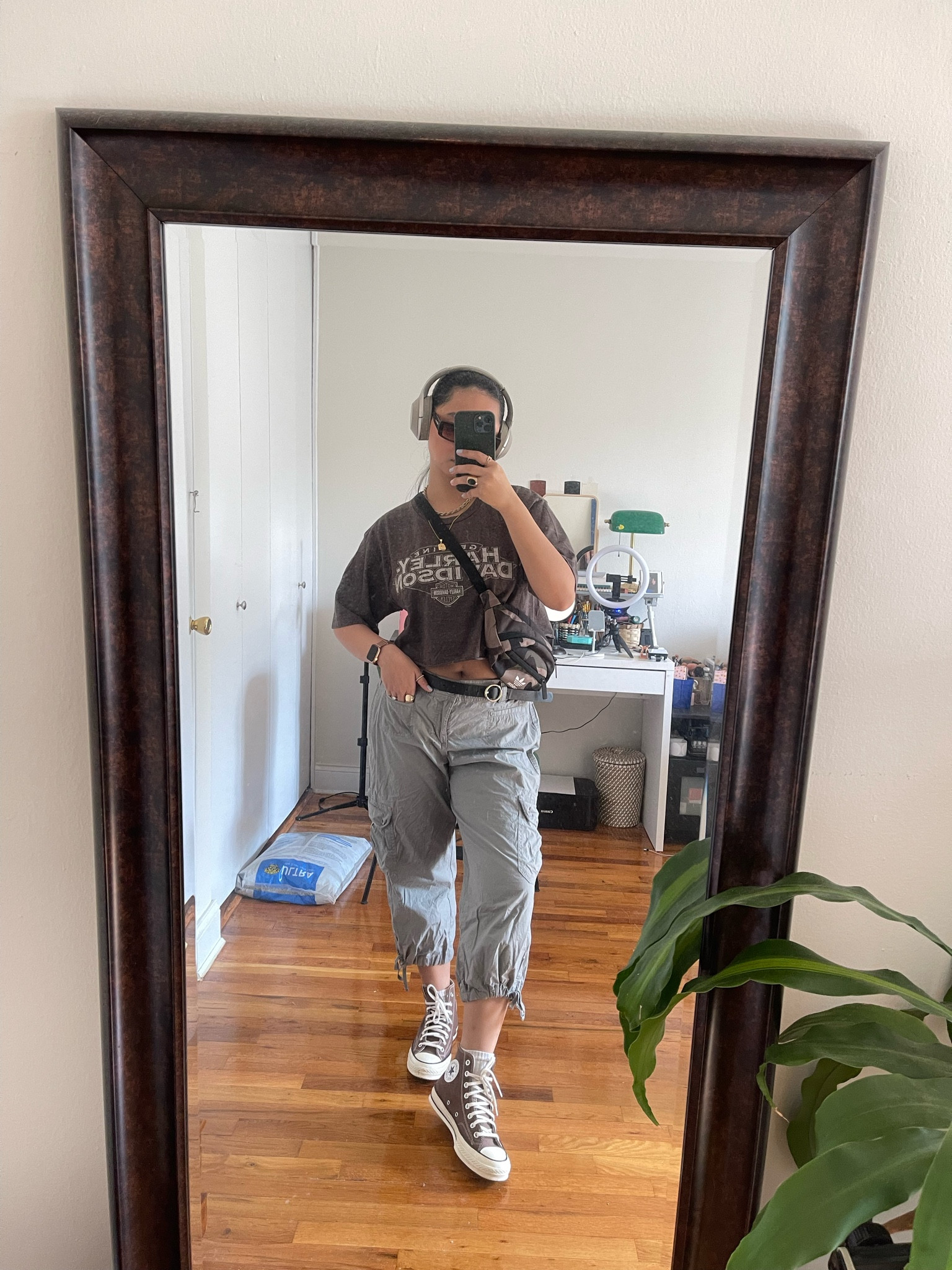 Harley davidson cropped too + parachute pants  💗 i cropped the tee myself hehe

#LTKSeasonal #LTKFind #LTKGiftGuide