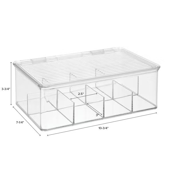 iDesign Linus Tea Storage Box | The Container Store