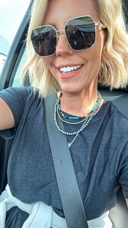 Friday night comfies but with this new necklace stack I got! It comes in a huge set with necklaces, earrings, rings, and bracelets!!!!!

#LTKstyletip #LTKfindsunder50