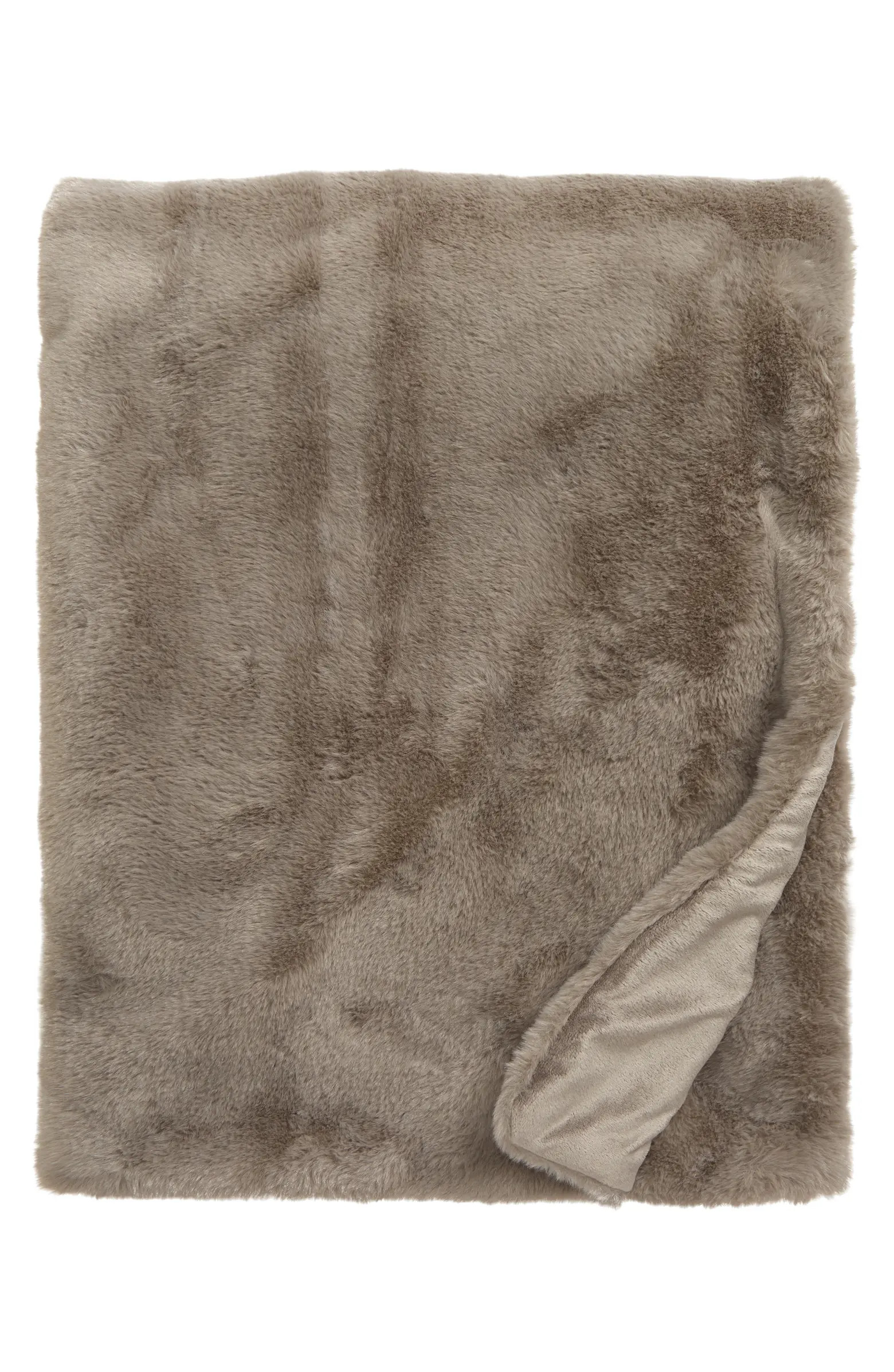 Recycled Faux Fur Throw Blanket | Nordstrom
