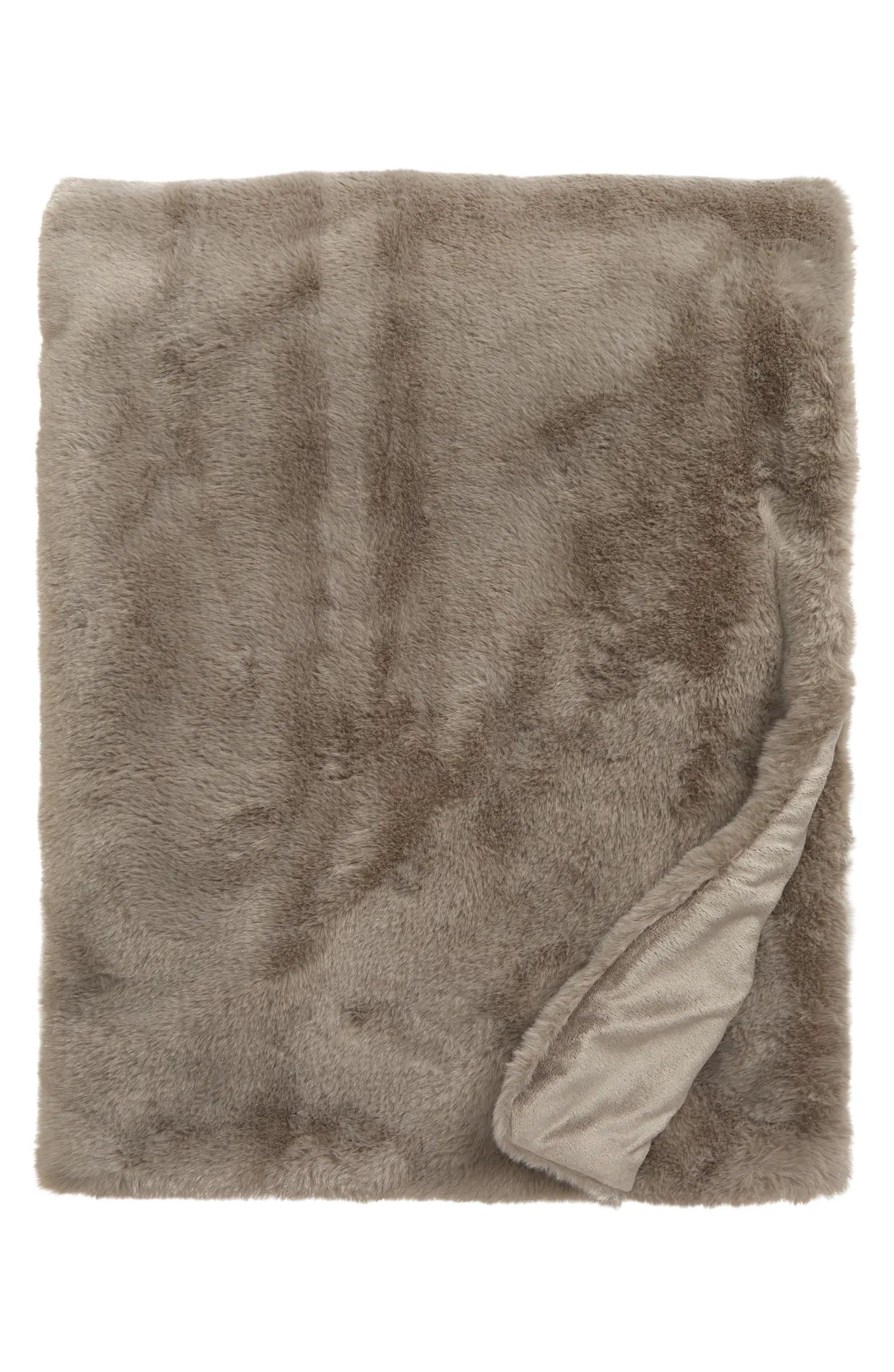 Recycled Faux Fur Throw Blanket | Nordstrom Canada