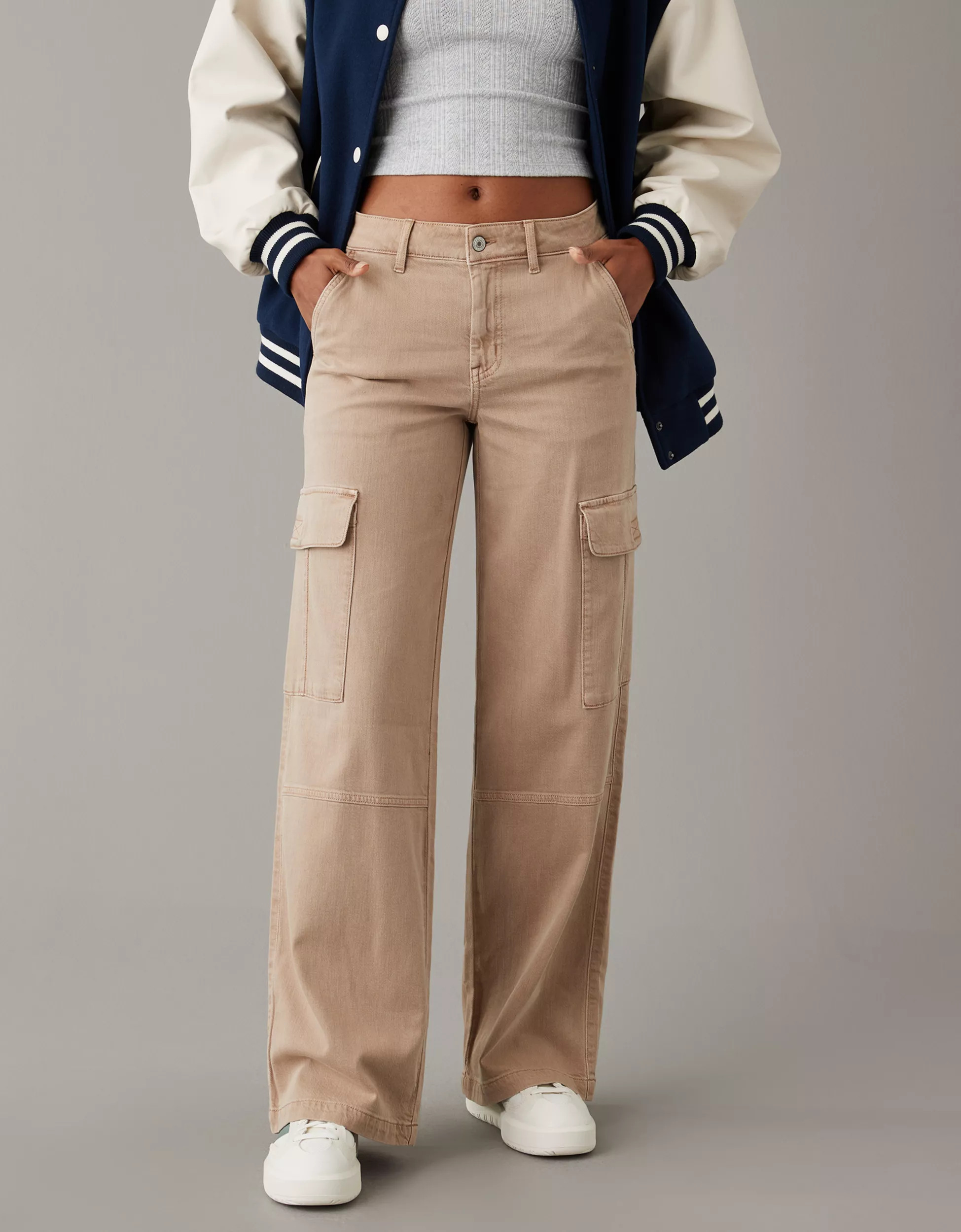AE Dreamy Drape Stretch Cargo Super High-Waisted Baggy Wide-Leg Pant | American Eagle Outfitters (US & CA)