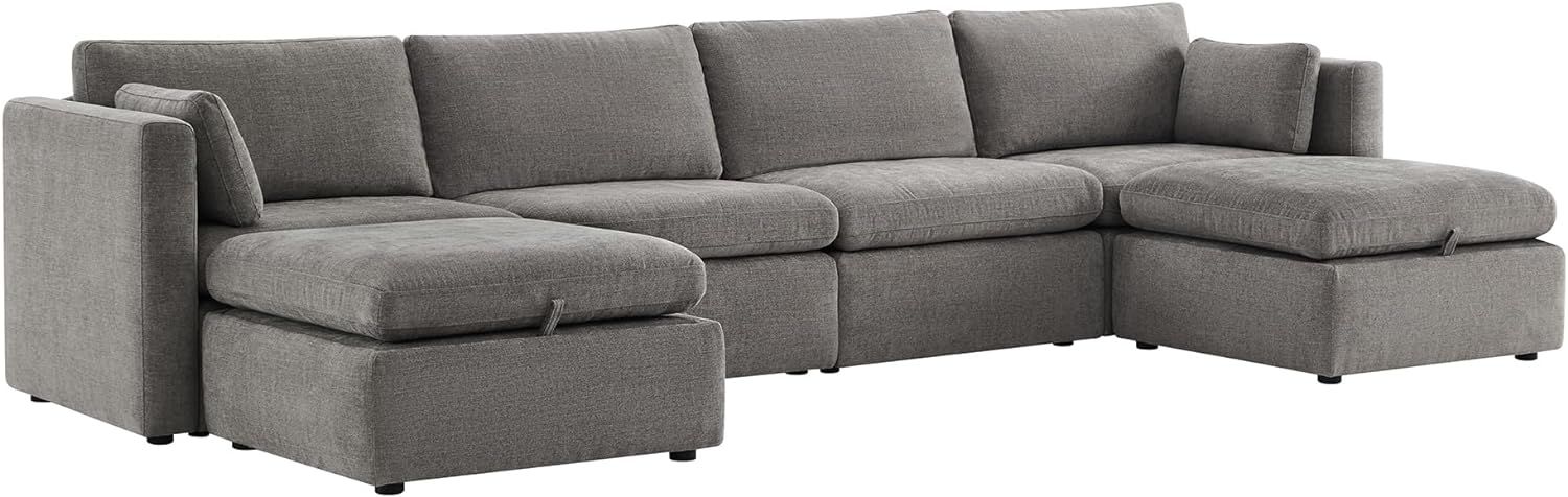 CHITA Oversized Modular Sectional Fabric Sofa Set, Extra Large U Shaped Couch with Reversible Cha... | Amazon (US)