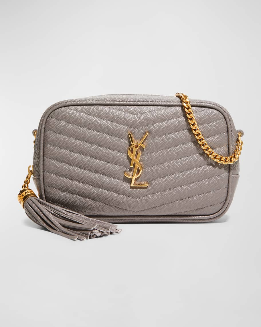 Saint Laurent Lou Mini YSL Grain de Poudre Camera Crossbody Bag | Neiman Marcus