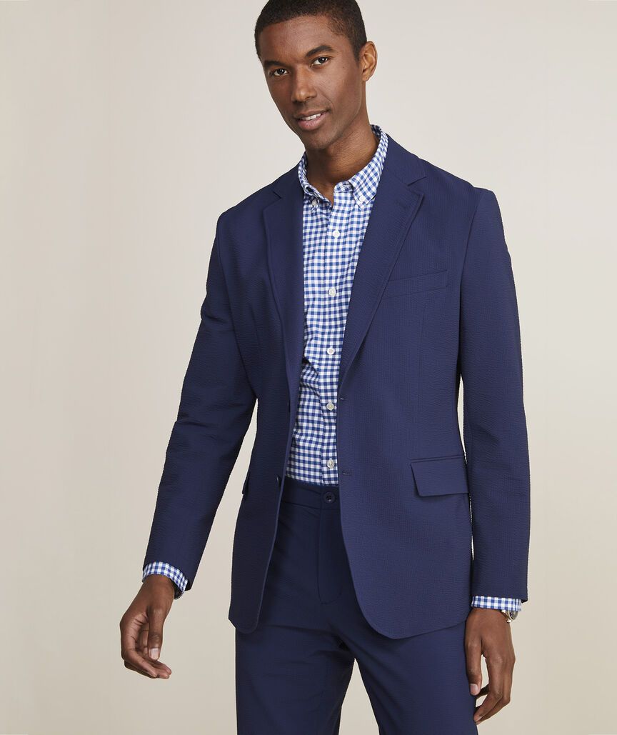 On-The-Go Seersucker Blazer | vineyard vines