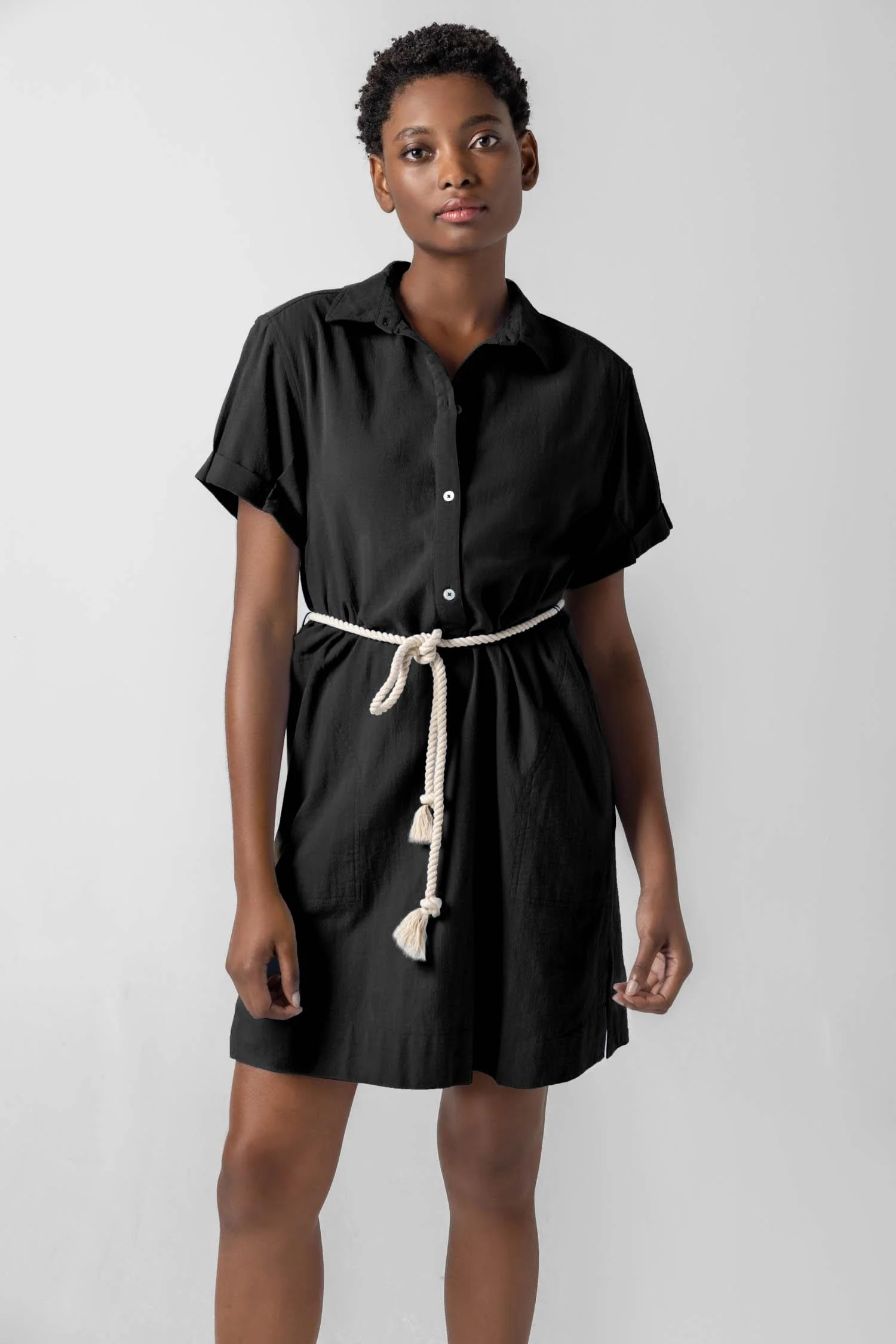Half Placket Shirt Dress | Lilla P