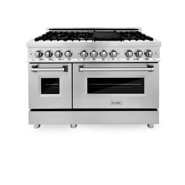 48" 6 cu. ft. Freestanding Dual Fuel Range with Griddle | Wayfair North America
