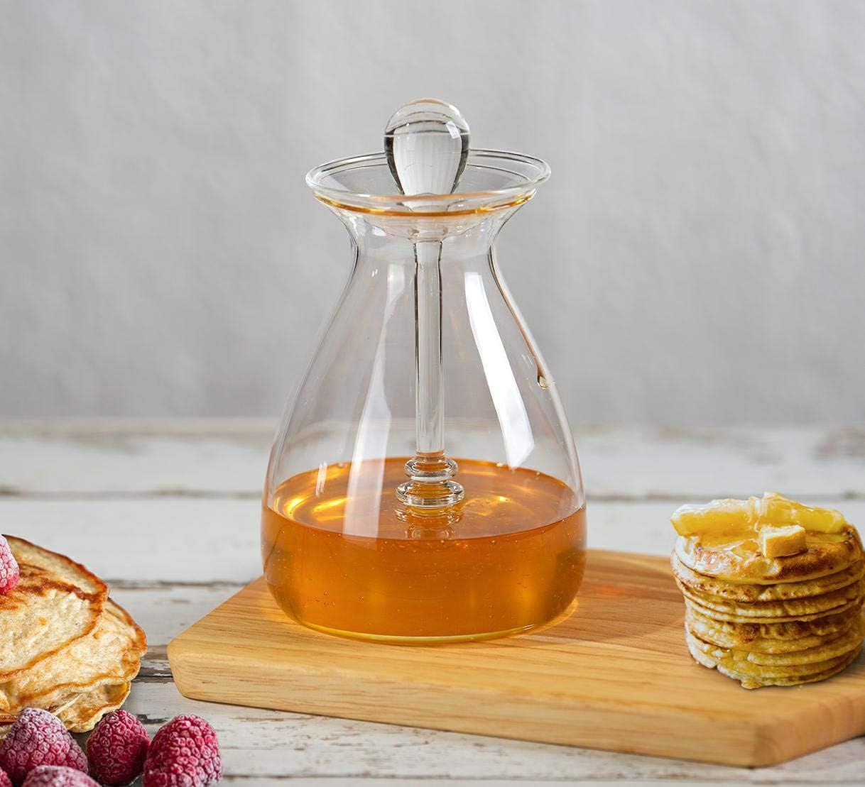 Bely Glass Honey Jar with Dipper and Lid,Borosilicate Glass,14.5 Oz,Honey Pot for Store Honey and... | Amazon (US)