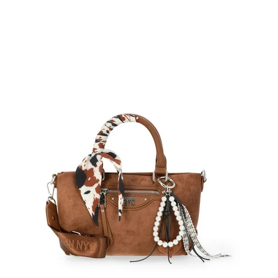 Madden NYC Women's Small Top Handle Satchel, Brown | Walmart (US)