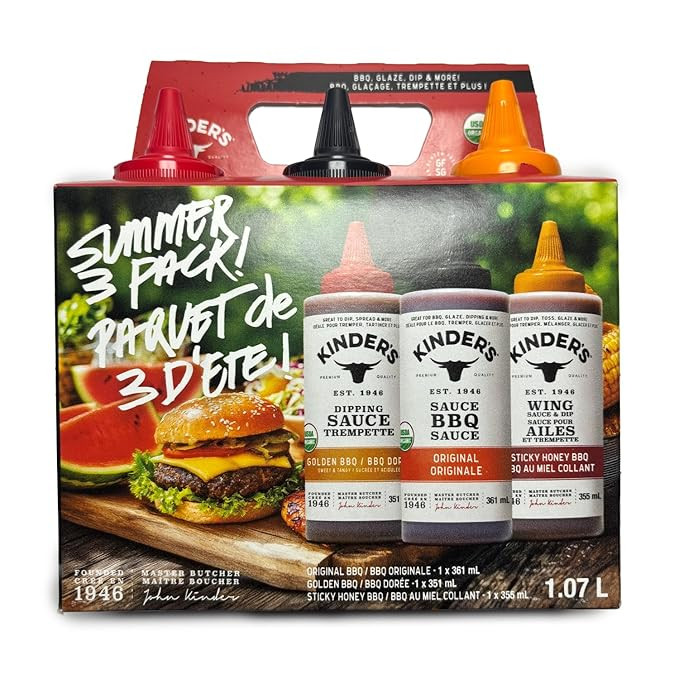 Kinder's Summer 3 Pack (Golden BBQ, Original and Sticky Honey BBQ Sauces) | Amazon (US)