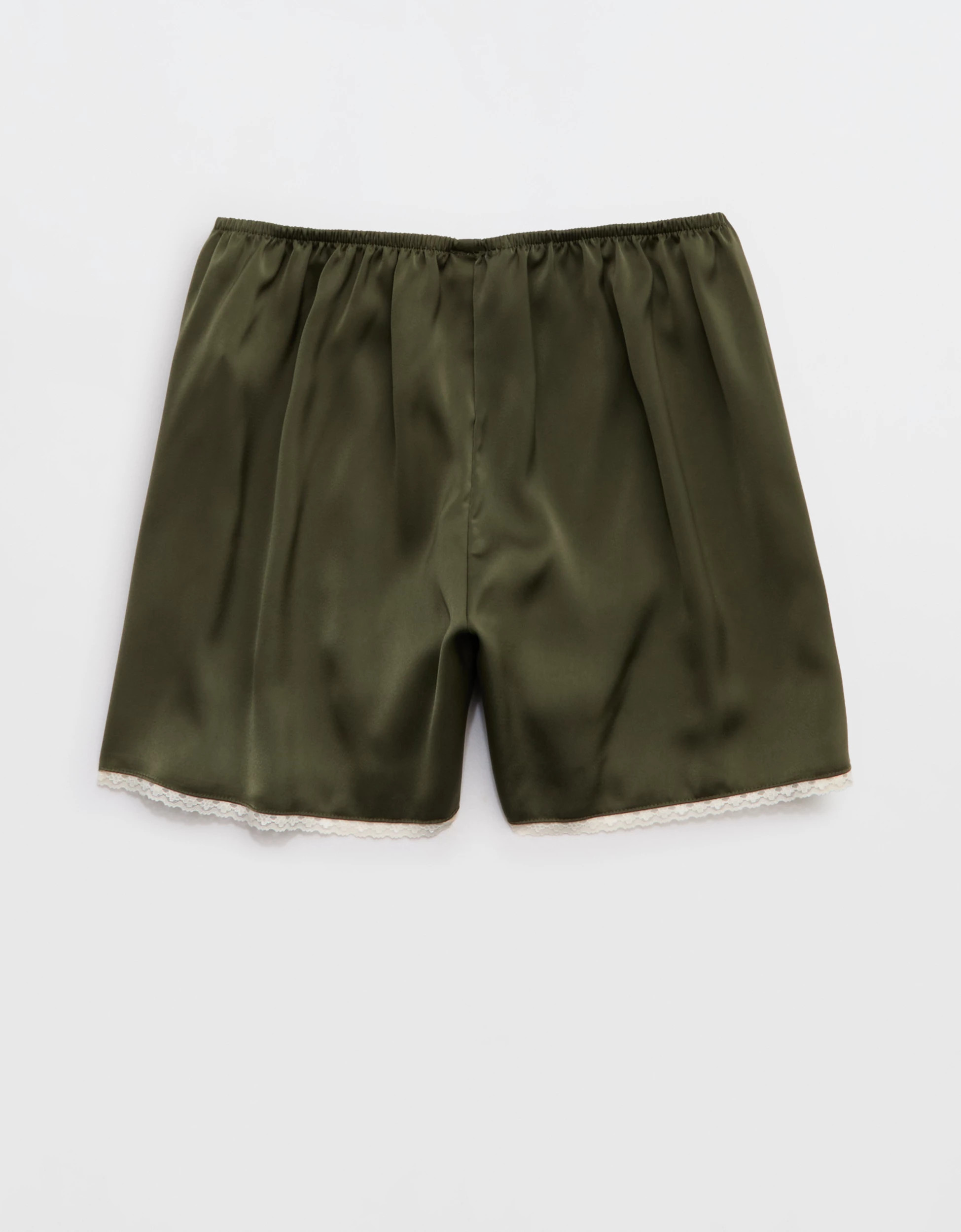 OVERSLEPT by Aerie Liquid Satin Lace Trim Short | Aerie