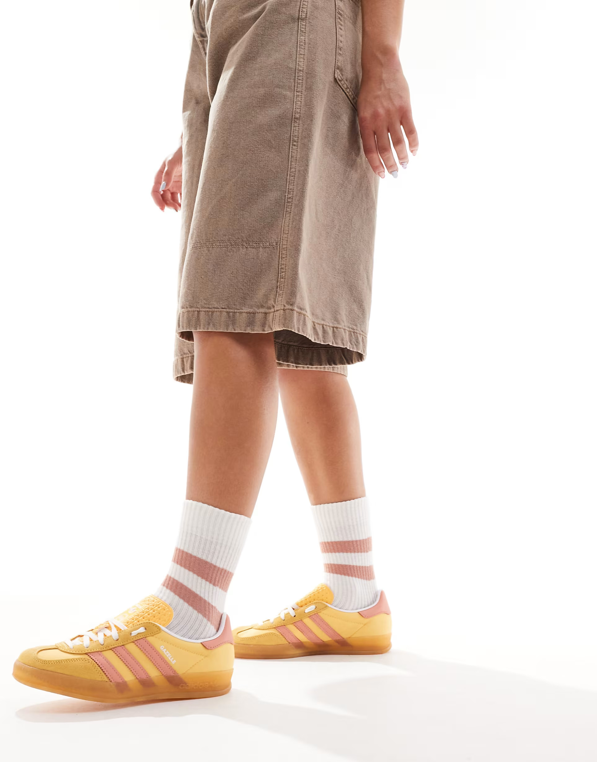 adidas Originals Gazelle Indoor sneakers in orange and pink | ASOS | ASOS (Global)