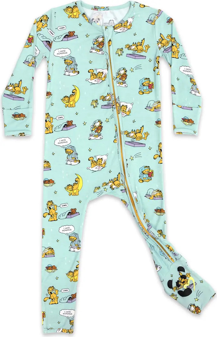 Bellabu Bear x Garfield Sleepy Fitted One-Piece Convertible Pajamas | Nordstrom | Nordstrom